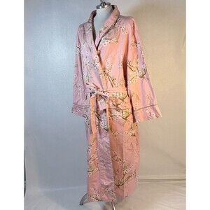 Mary Kay L/XL Belted Robe Hummingbirds Cherry Blossoms